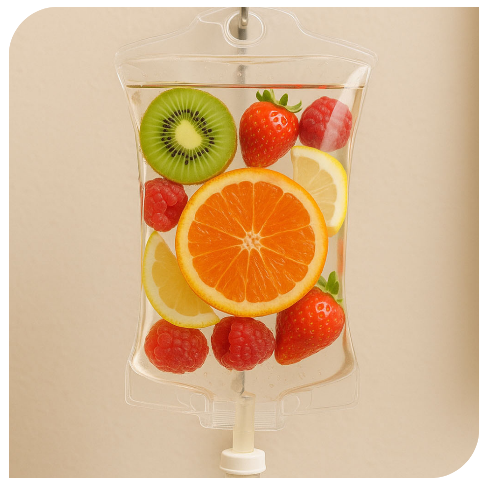 IV infusion therapy bag used for wellness treatment at Synergy 365 clinic